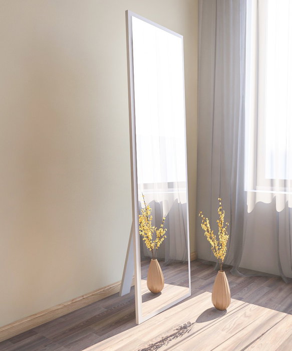 Hanah Home Espejo de Pie Blanco MDF Flotal-E 50x160x2.2 cm